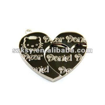 Metal badge logo plate Heart shaped Handbag metal logo badge
