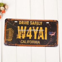 OEM Metal aluminum main material car license plate,reflective number plate