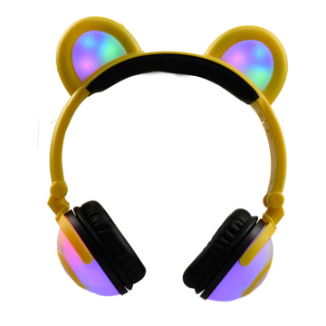 Dessin animé ours oreille casque mignon casque ordinateur portable