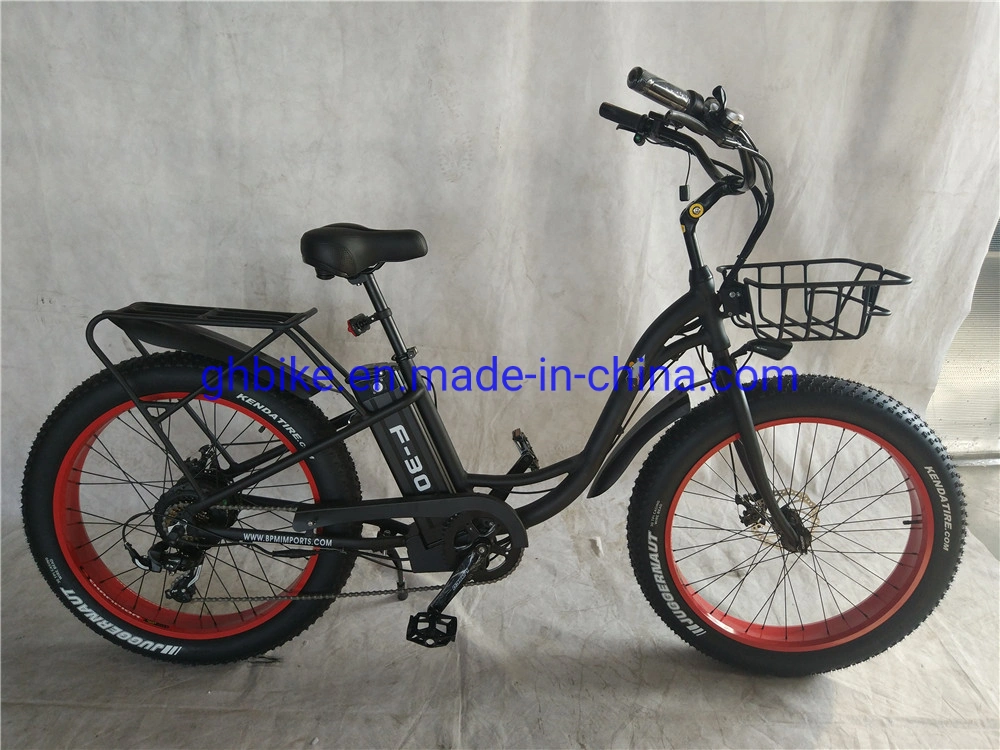 750W Beach Vintage Cruiser Retro Style Fat Tire E Bike