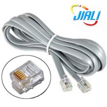 RJ12 6P6C Straight Modular Flat Telephone Cable