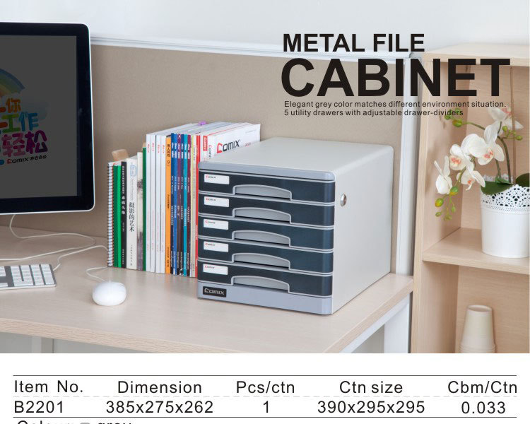 Metal Material and Office Furniture Type 5 drawer Metal Material