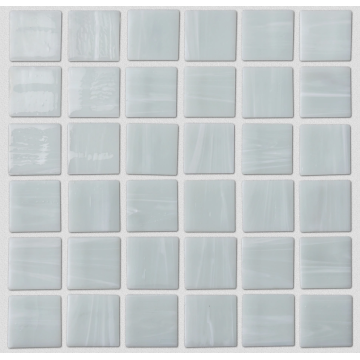 White Square Glass Mosaic Tile