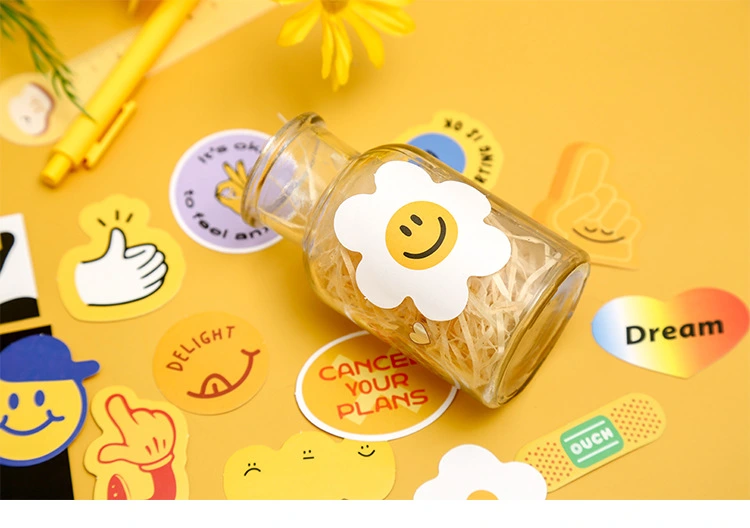 Cartoon Smile Sticker Set for DIY Material