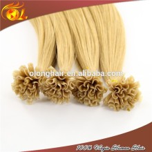 Double Drawn Keratin remy european nail u tip hair extension