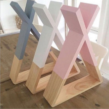 Colorful Wooden Floating Triangle Style Wall Shelf