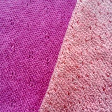 Viscose/polyester jacquard jersey fabric