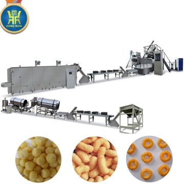 commercial stainless steel extruded puff snacks food produce machinery