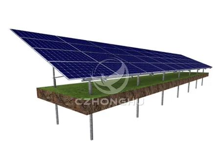 Czhonghu Mounting Structure Photovoltaic Stent China Wholesaler Polishing W Type Ground Screw Solar Panel Mounting Bracket