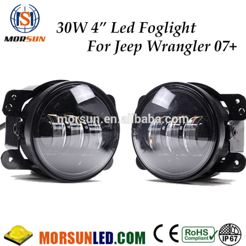 4" fog lamp 30w jeep wrangler jk led fog light 4" 30w led fog lamp