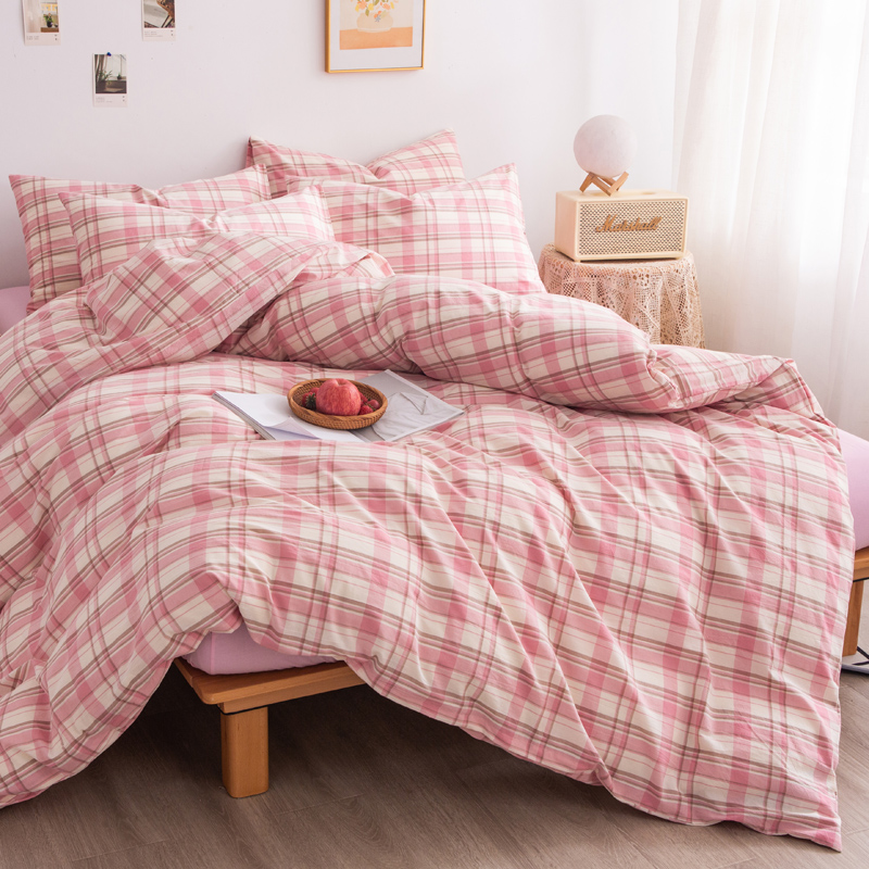 Bán buôn sợi bông nhuộm duvet cover bộ giường