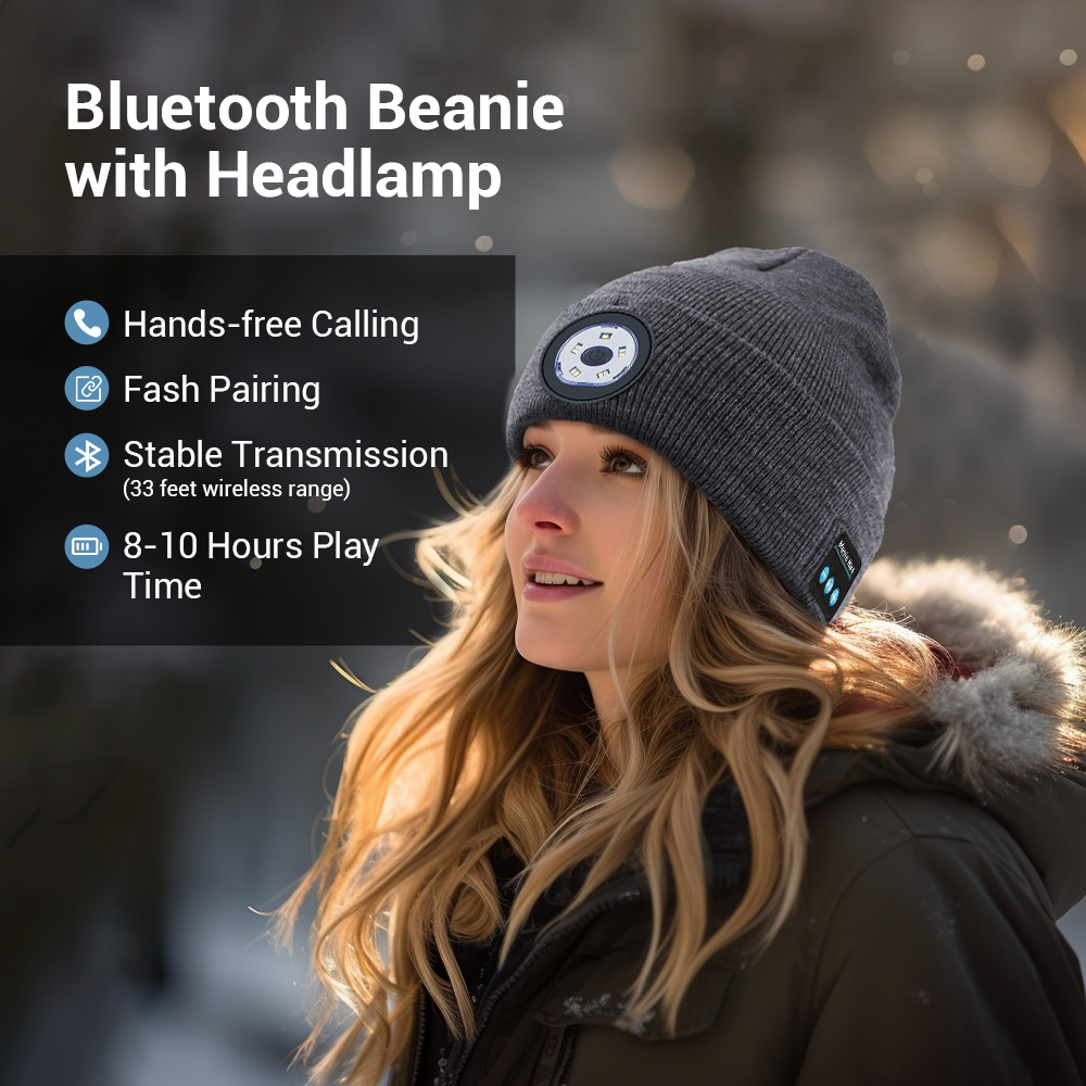 bluetooth beanie with headlamp bluetooth beanie with headlamp