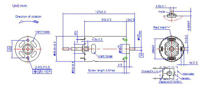 13V DC Micro Motor Air Pump Motor(RS-565)