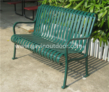 Powder coated steel park bench metal bench for park