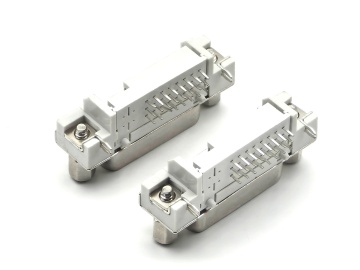 DVI Connector Right Angle DIP Female White 29P