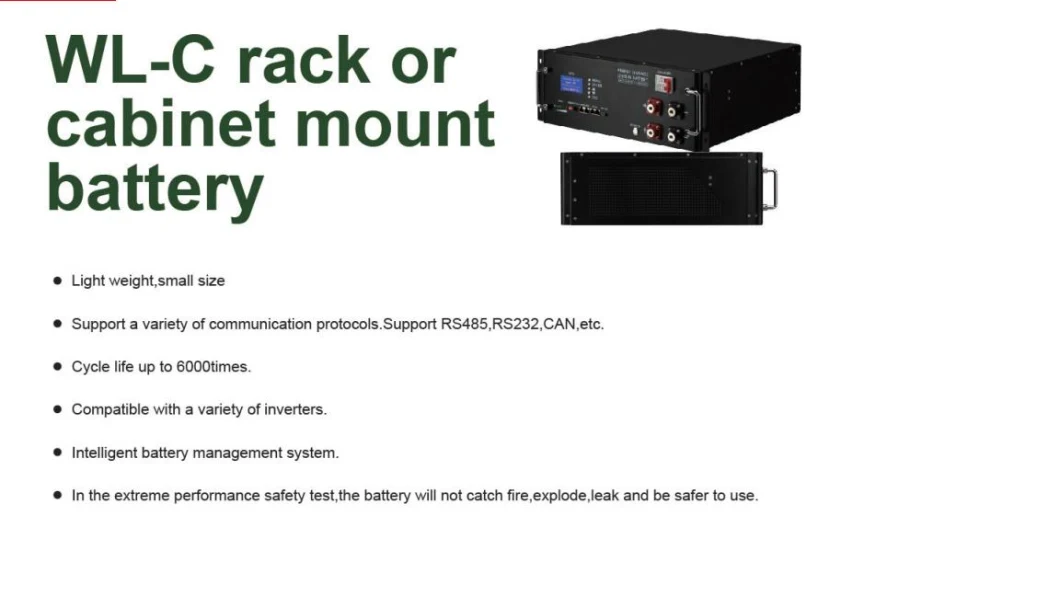 51.2V 100ah Rack Cabinet Mount Lithuim Battery