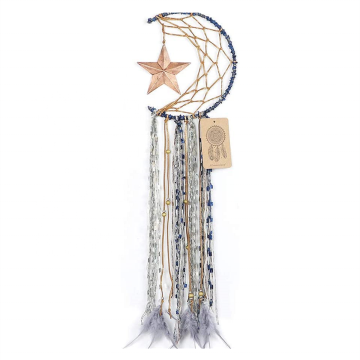 Blue dream catcher handmade semicircle moon design