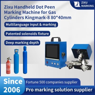 Handheld Gas Cylinder Dot Peen Marking Machine 80x40mm K8