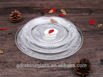 china cheap wholesale plates set/clear glass charger plates wholesale
