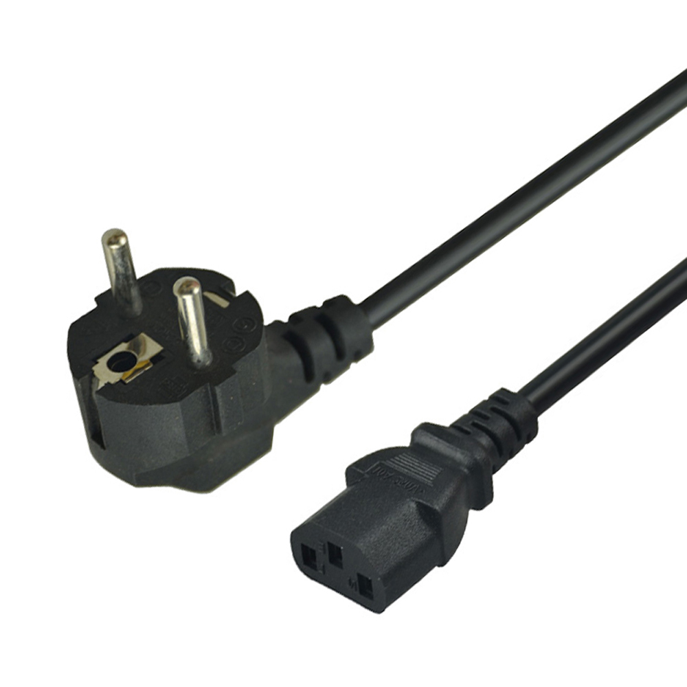 High Quality  Factory Manufacture  2 Strong Euro Plug Waterproof Pvc   1.8M Extension  For Comupter/Monitor IEC Power Cable