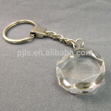 octagonal shape crystal keychain without led light