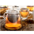 bule de chá luxuoso de vidro de borosilicato personalizado resistente ao calor