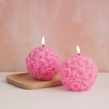 Remote control Rose red Rose ball candle