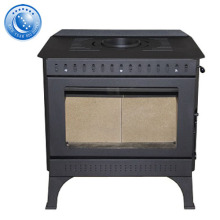 Zero Clearance Log Burner In Fireplace