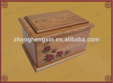 Wooden hand carved funeral urns