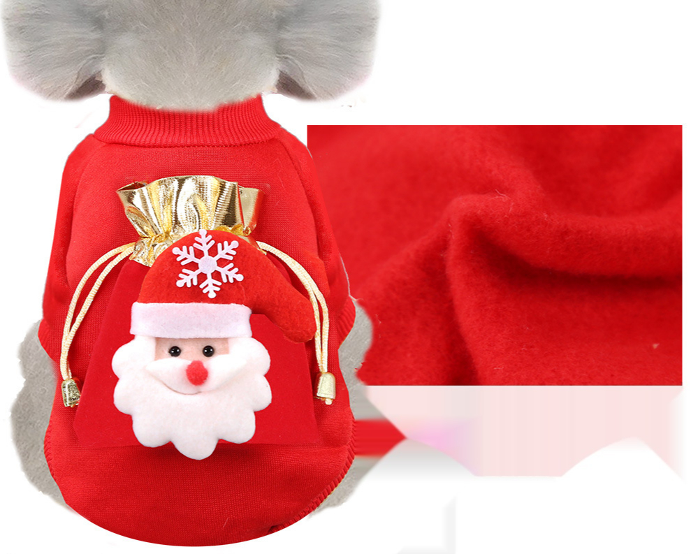 Hot Selling Christmas Pet Supplies Clothes Cat Cotton Clothing Funny Winter Snowman Elk Dog Clothes