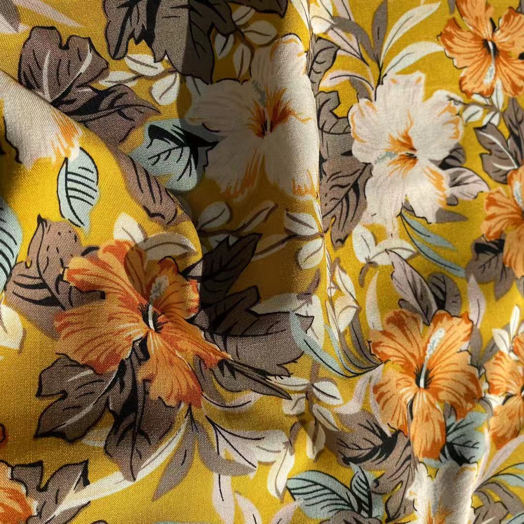 45S Soft Challis Rayon Fabric Plain Fabric Rayon Floral bedrucktes Tecido Viskose -Material Viskose 100% Rayon Stoff für Kleise