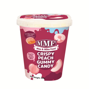 MMF Peach Gummy Candy with Crispy Coating