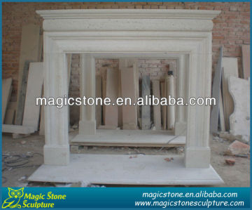elegant white marble fireplace