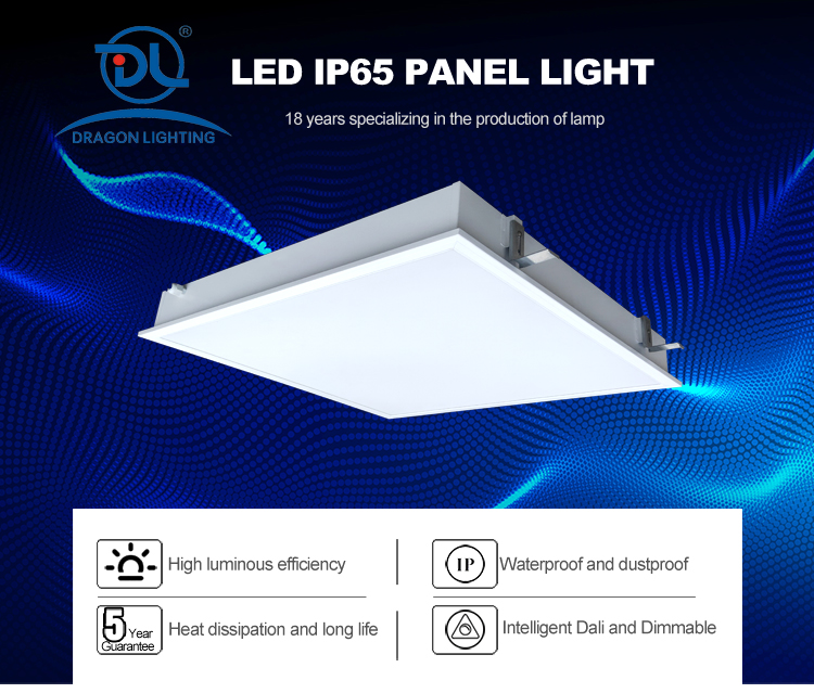 1200X600 Aluminum Frame Clean Room IP65 Recessed Panel LED Light