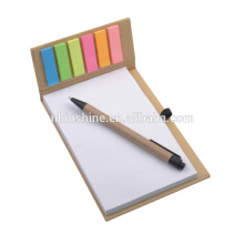 Combined sticky note pad with recycled paper pen , Promotional combine sticky note pad