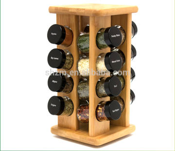 Bamboo Spice Rack,Eco-friendly Bamboo Spice Rack Stand holder for Kitchen