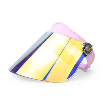 Golden hard visor PVC plastic visor cap