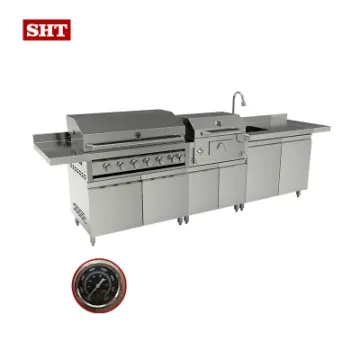 Modular Customized Kitchens Outdoor Cabinet BBQ Gas Grills with Cooler