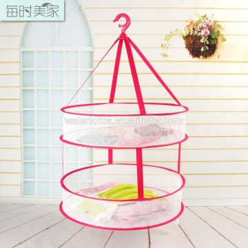 2016 hot sale hanging foldable mesh laundry basket