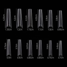 504 PCS Extra Long False Nail Tips Clear for Nail Art