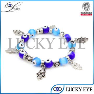 evil eye kabbalah charm stretch bracelet