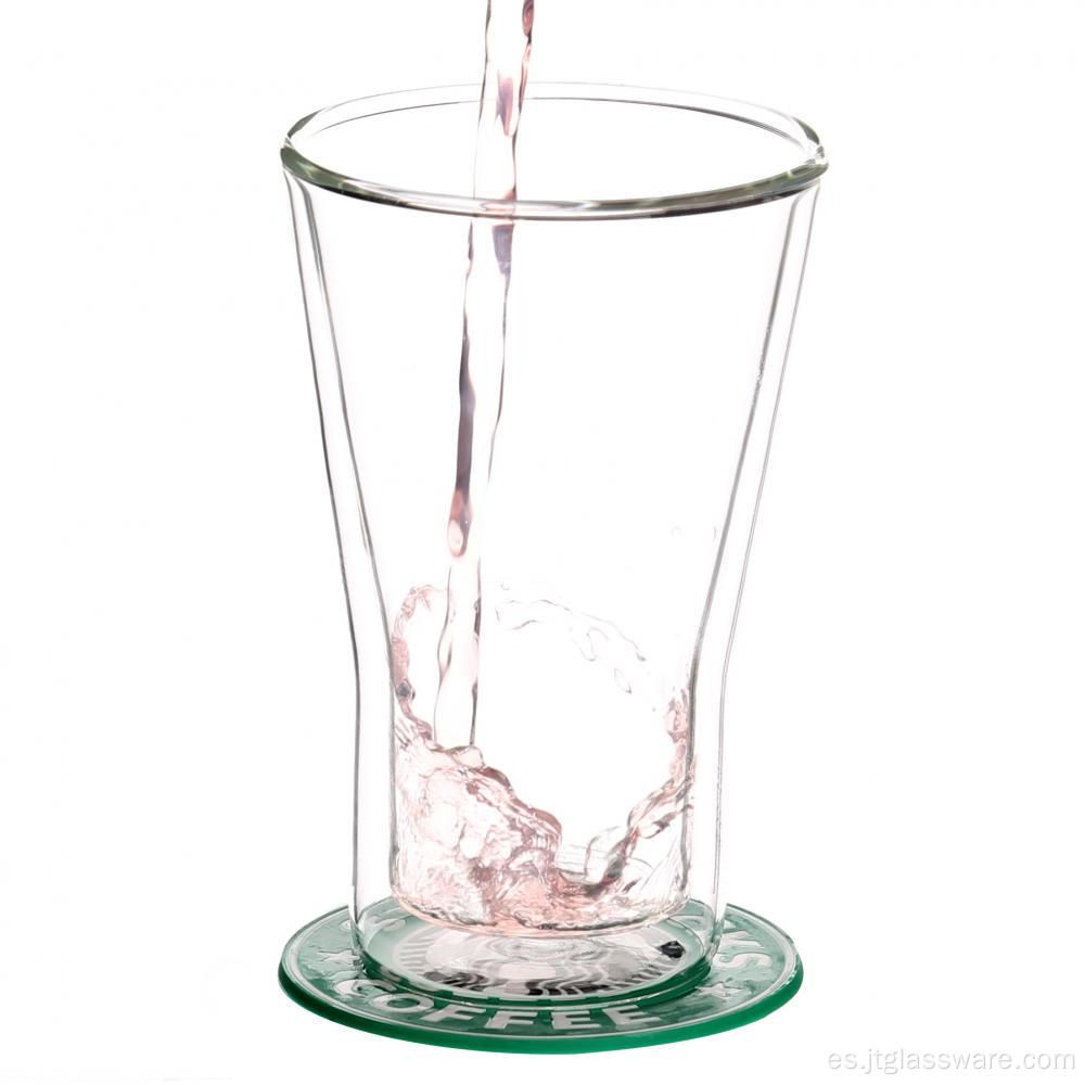 Vasos y vasos de borosilicato de doble capa para agua