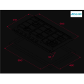 Gas on Glass Hob in 90 cm