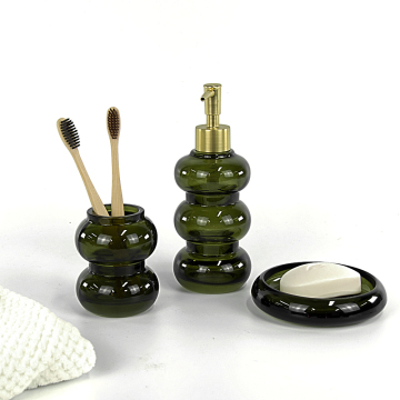 colored donut glass set