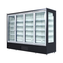 Supermarket Vertical Glass Door Display Refrigerator