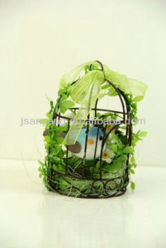 Easter metal birdcage decoration