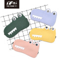 Popular simple color embroidery partysu pu pencil case