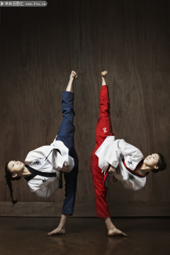 red taekwondo uniform dobok