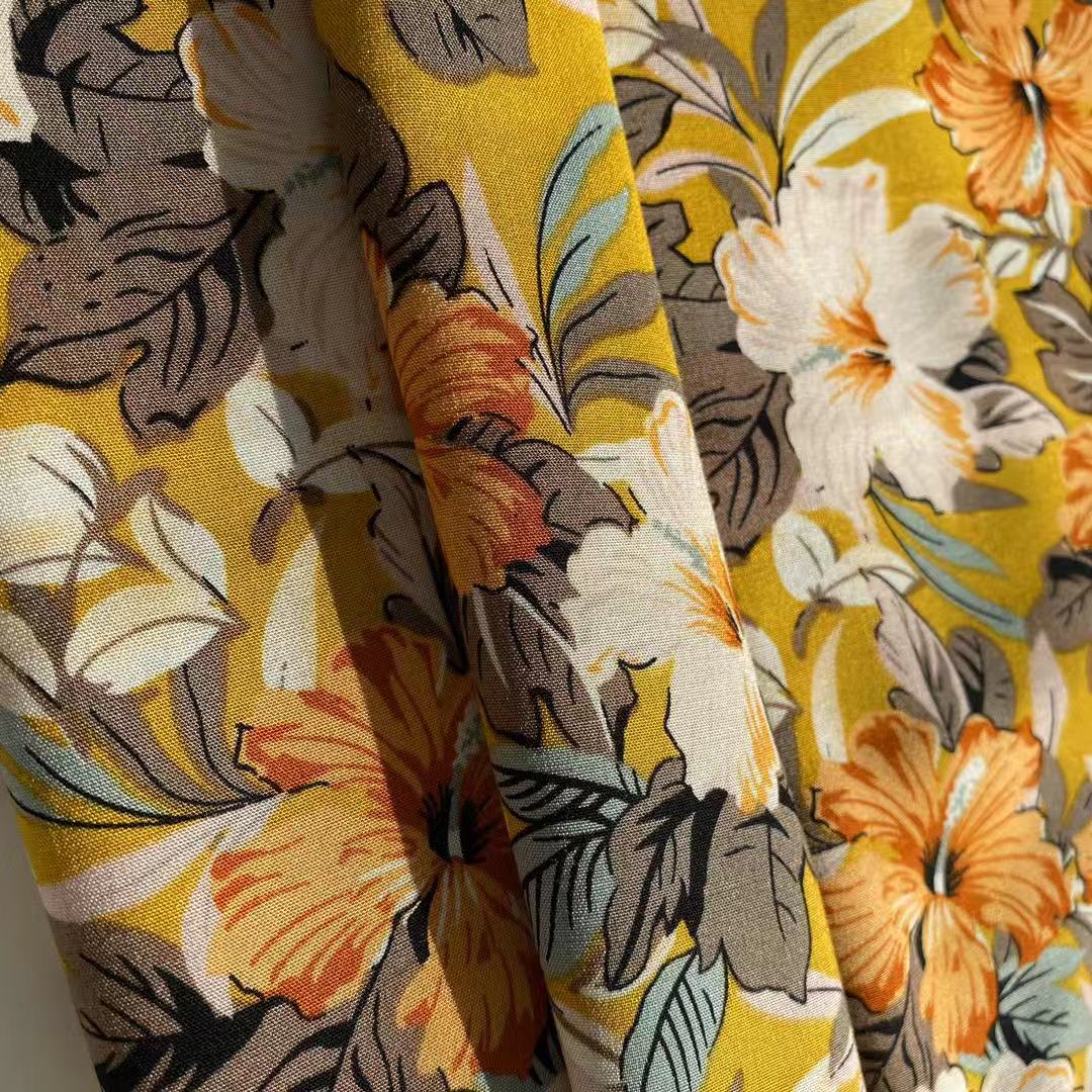 45S Soft Challis Rayon Fabric Plain Fabric Rayon Floral bedrucktes Tecido Viskose -Material Viskose 100% Rayon Stoff für Kleise