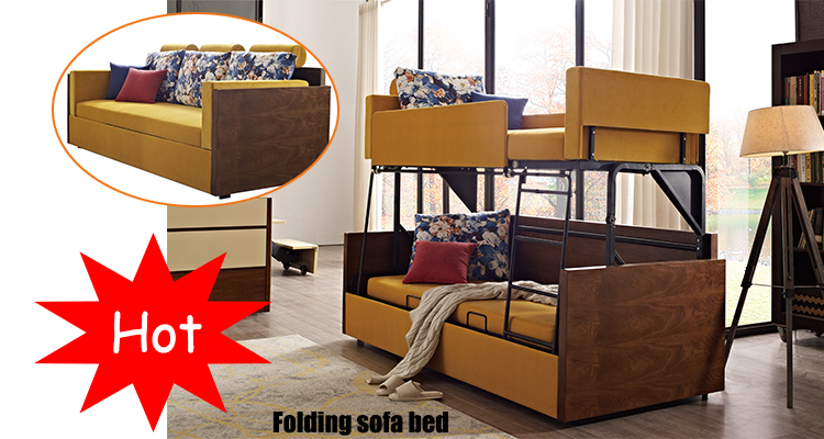 Multi-function Corner Fabric Single Ottoman Simplicity Multi-functional Folding Sofa Bed